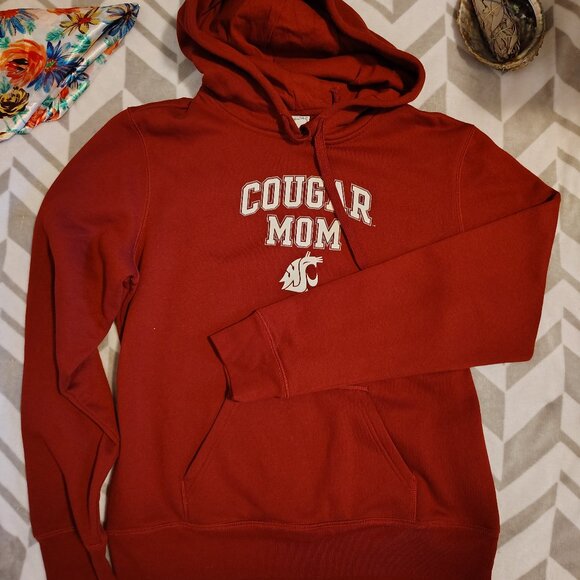 Jones & Mitchell Officially Licensed Collegiate WSU Cougar Mom Hoodie Maroon NWT - Picture 1 of 10